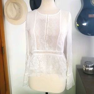 Free people lace boho top